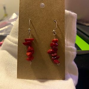 Red earrings size: can fit anyone condition not used at all